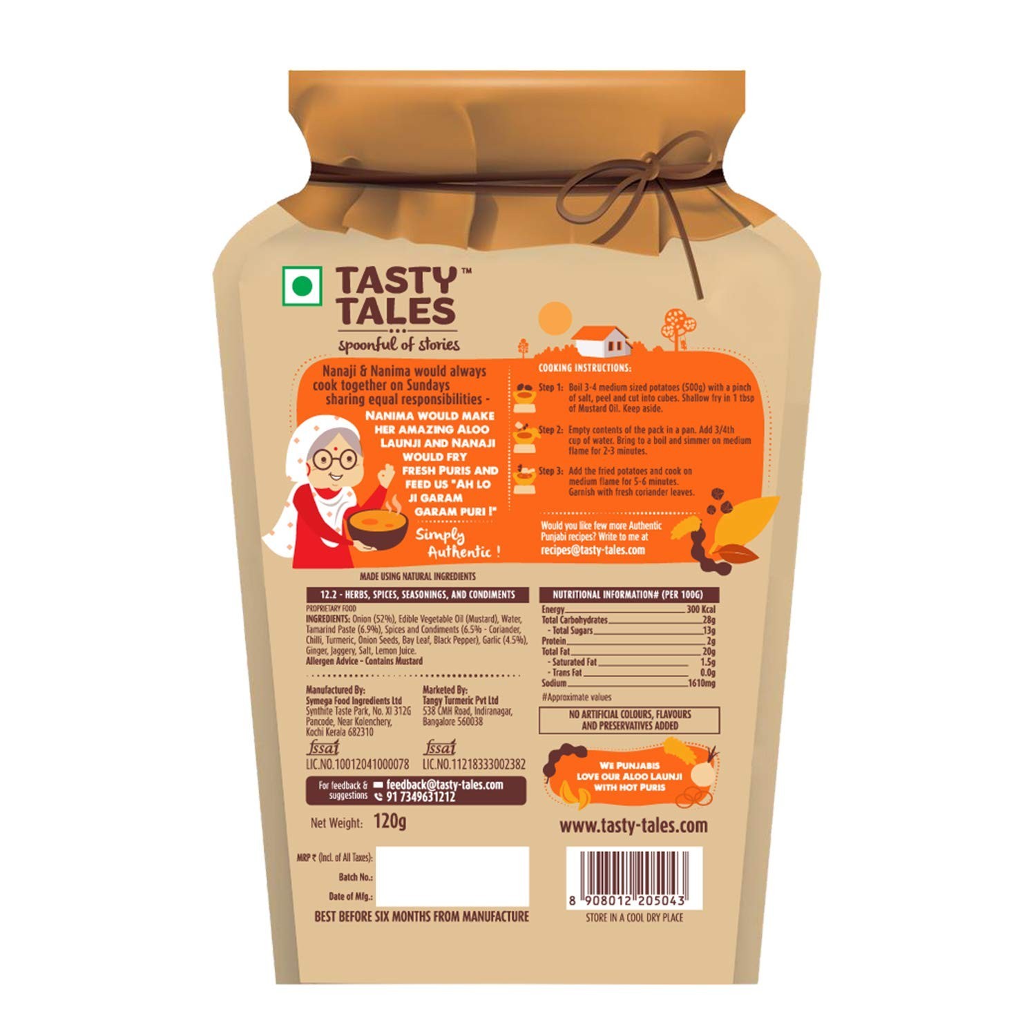 Tasty Tales Punjabi Aloo Launji    Pouch  120 grams